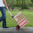 VEVOR Folding Hand Truck, 176 lbs Load Capacity, Aluminum Portable Cart, Convertible Hand Truck and Dolly with Telescoping Handle and Rubber Wheels, Ultra Lightweight Super Strong for Moving Warehouse