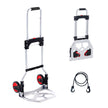 VEVOR Folding Hand Truck, 176 lbs Load Capacity, Aluminum Portable Cart, Convertible Hand Truck and Dolly with Telescoping Handle and Rubber Wheels, Ultra Lightweight Super Strong for Moving Warehouse