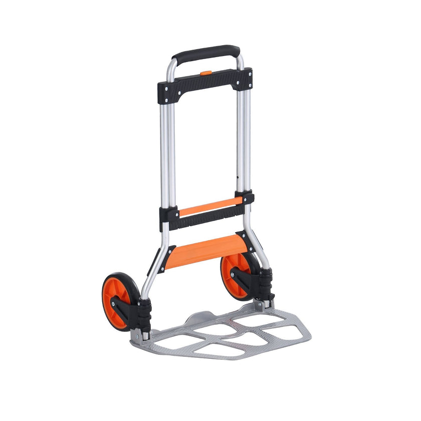 VEVOR Folding Hand Truck, 275 lbs Load Capacity, Aluminum Portable Cart, Convertible Hand Truck and Dolly with Telescoping Handle and PP+TPR Wheels, Ultra Lightweight Super Strong for Moving Warehouse
