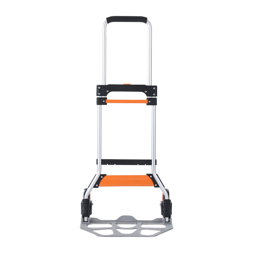 VEVOR Folding Hand Truck, 275 lbs Load Capacity, Aluminum Portable Cart, Convertible Hand Truck and Dolly with Telescoping Handle and PP+TPR Wheels, Ultra Lightweight Super Strong for Moving Warehouse