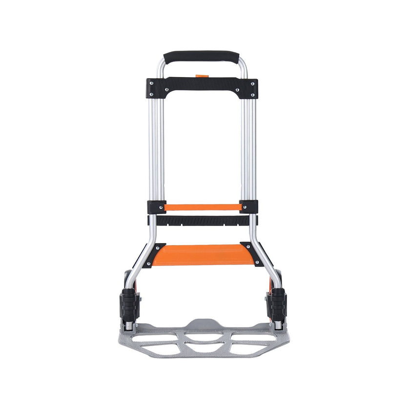 VEVOR Folding Hand Truck, 275 lbs Load Capacity, Aluminum Portable Cart, Convertible Hand Truck and Dolly with Telescoping Handle and PP+TPR Wheels, Ultra Lightweight Super Strong for Moving Warehouse