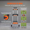 VEVOR Folding Hand Truck, 309 lbs Load Capacity, Aluminum Portable Cart, Convertible Hand Truck and Dolly with Telescoping Handle and PP+TPR Wheels, Ultra Lightweight Super Strong for Moving Warehouse