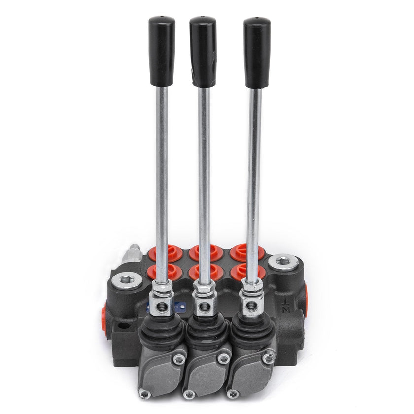VEVOR 3 Spool Hydraulic Control Valve 11GPM Hydraulic Directional Control Valve Double Acting Hydraulic Valve for Tractors Loaders Tanks