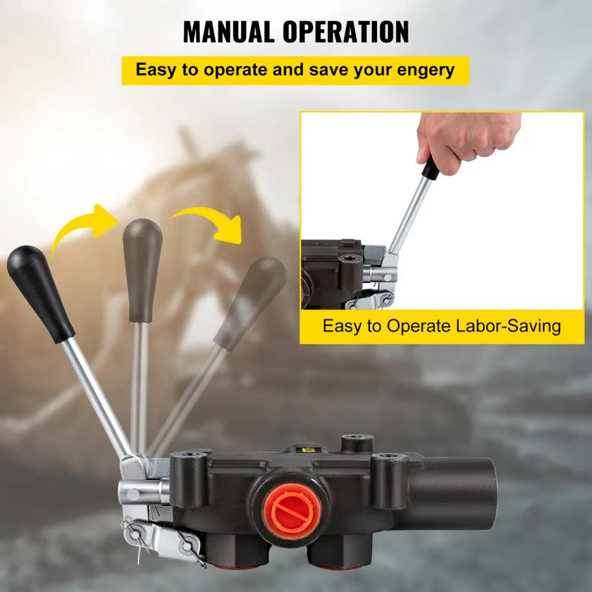 VEVOR Hydraulic Directional Control Valve, 1 Spool Hydraulic Spool Valve, 21 GPM Hydraulic Loader Valve, 3625 PSI Directional Control Valve, Hydraulic Valves And Controls For Tractors Loaders Tanks