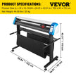 VEVOR Vinyl Cutter 53 Inch Plotter Machine Automatic Paper Feed Vinyl Cutter Plotter Speed Adjustable Sign Cutting with Floor Stand Signmaster Software