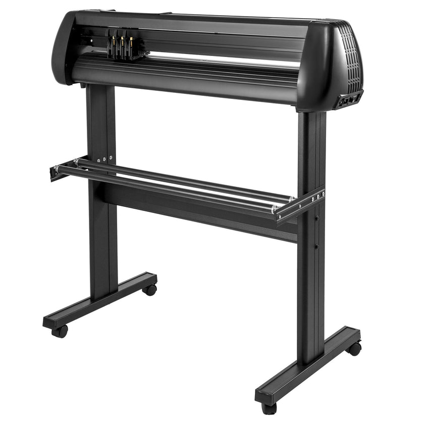 VEVOR Vinyl Cutter, 34 inch Vinyl Cutter Machine 870mm Paper Feed Vinyl Plotter with Floor Stand, Cutting Plotter Machine Adjustable Speed SignMaster Software for Sign Making Labels Windows