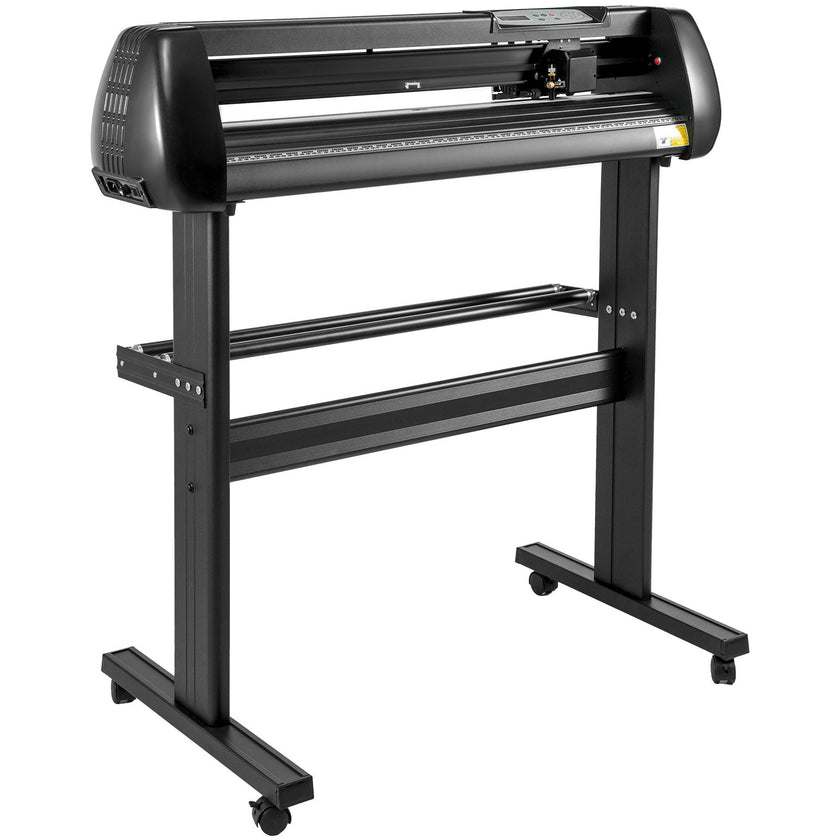 VEVOR Vinyl Cutter, 34 inch Vinyl Cutter Machine 870mm Paper Feed Vinyl Plotter with Floor Stand, Cutting Plotter Machine Adjustable Speed SignMaster Software for Sign Making Labels Windows