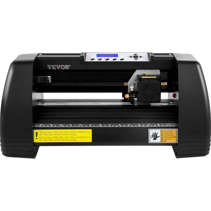 VEVOR Vinyl Cutter Machine, 14in / 375mm, LED Plotter Printer, Precise Manual Positioning, Softwares Support MAC and Windows Systems, Adjustable Force and Speed, Floor Stand for Making Sign Label