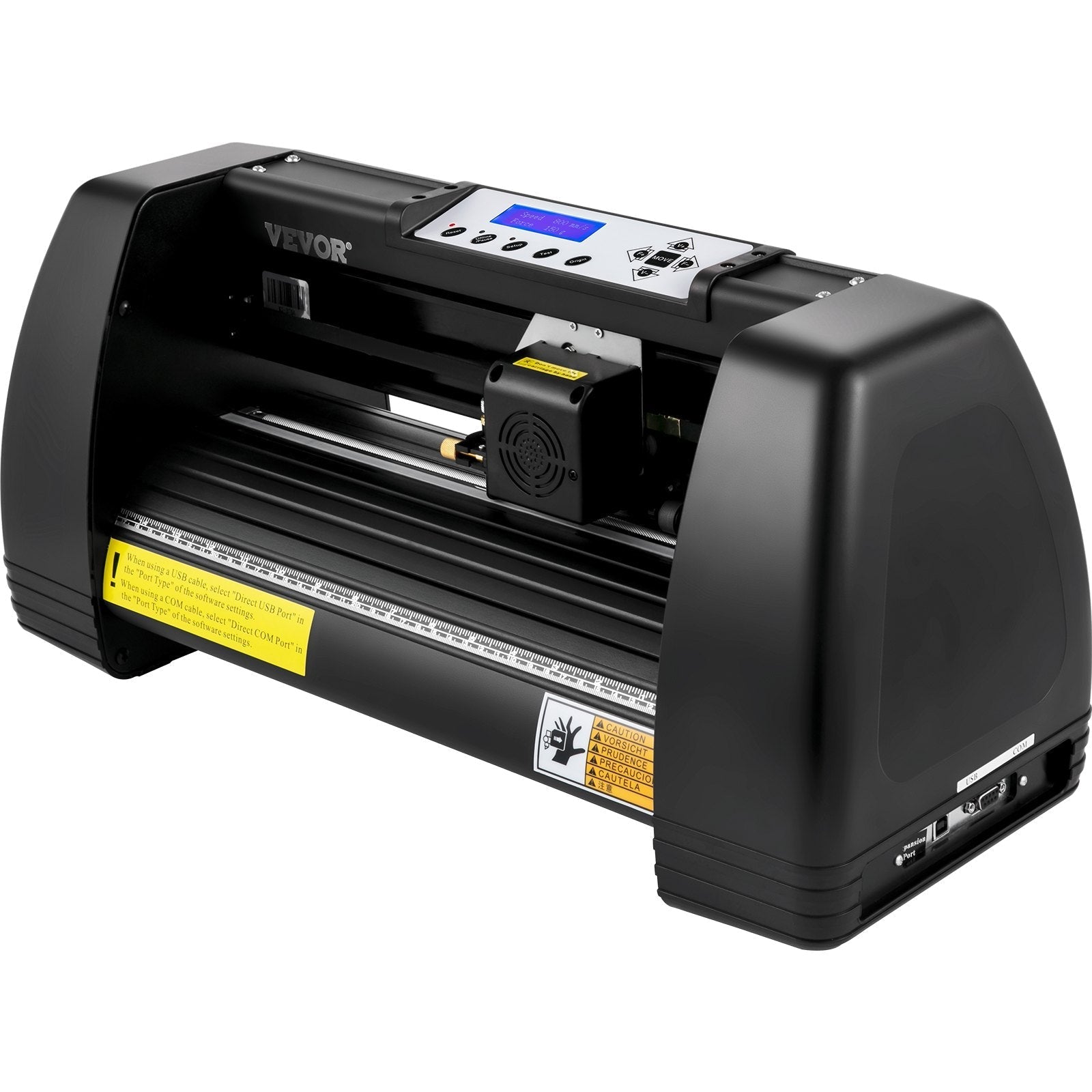 VEVOR Vinyl Cutter Machine, 14in / 375mm, LED Plotter Printer, Precise Manual Positioning, Softwares Support MAC and Windows Systems, Adjustable Force and Speed, Floor Stand for Making Sign Label
