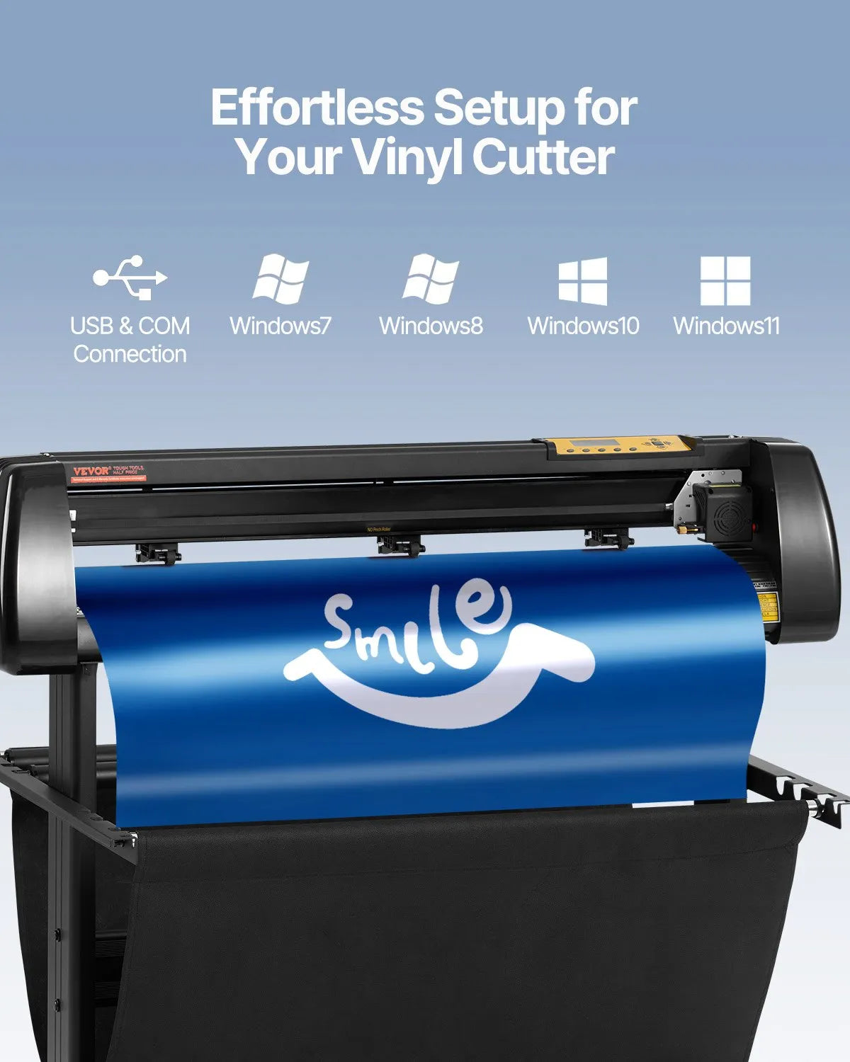VEVOR Vinyl Cutter, 34Inch Bundle, Vinyl Cutter Machine, Manual Vinyl Printer, LCD Display Plotter Cutter Sign Cutting with Signmaster Software for Design and Cut, with Supplies, Tools