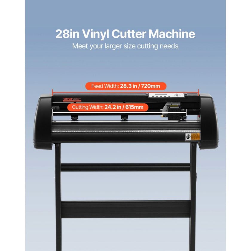 VEVOR Vinyl Cutter Machine, 28inch Vinyl Plotter, LCD Display Plotter Cutter, Adjustable Double-Spring Pinch Rollers Sign Cutting Plotter, Plotter with Signmaster Software for Design and Cut