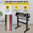 VEVOR Vinyl Cutter Machine, Upgraded 28 Inch Paper Feed Cutting Plotter Bundle, Adjustable Force & Speed Vinyl Printer with Powerful Stepper Motors, Signmaster Software Compatible with Windows System