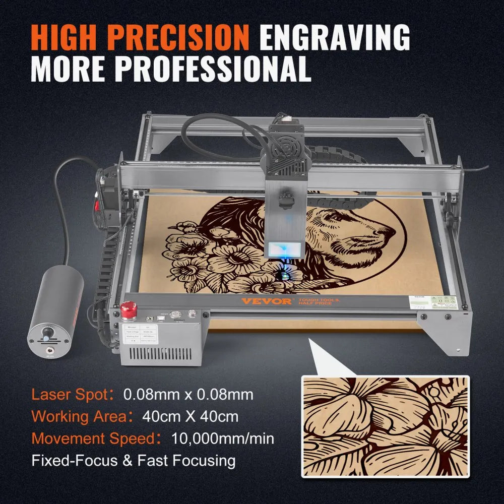 VEVOR Laser Engraver, 20W Output Laser Engraving Machine, 15.7