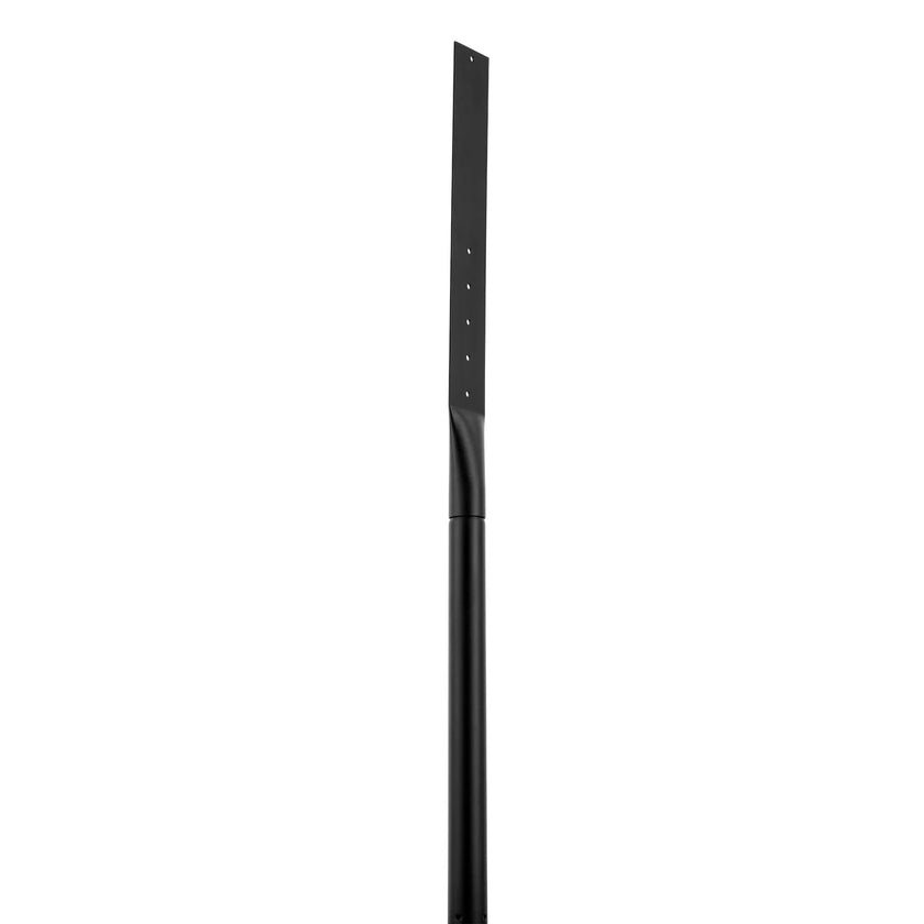 VEVOR Cast Iron Sign Post 4 ft Portable U-Channel Sign Stand with Wheels Black