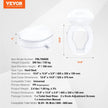 VEVOR Raised Toilet Seat, 4