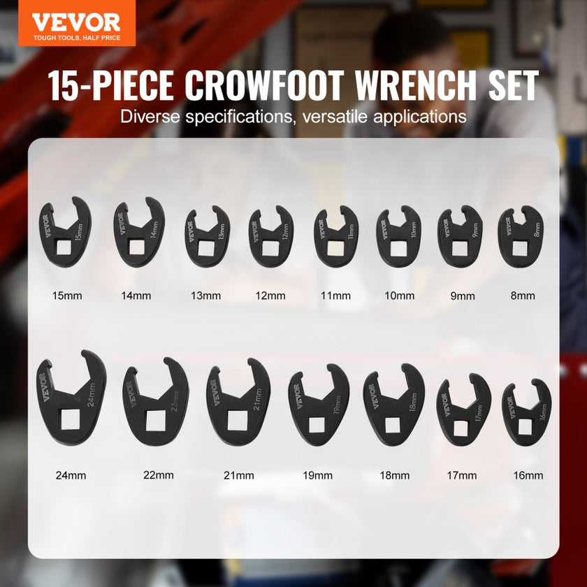 VEVOR Crowfoot Wrench Set, 1/2
