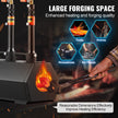 VEVOR Portable Propane Forge 3 Burner Farrier Forge 2600? Tool Knife Metal Forge