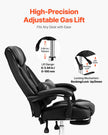 VEVOR Executive Chair High Back Office Chair with Footrest Lumbar Pillow Black