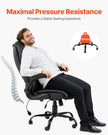VEVOR Executive Chair High Back Desk Chair Flip-up Armrests Lumbar Support Black