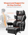VEVOR Executive Office Chair High Back Chair Footrest & Removable Armrests Black