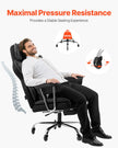 VEVOR Executive Office Chair High Back Chair Footrest & Removable Armrests Black