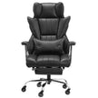 VEVOR Executive Office Chair High Back Chair Footrest & Removable Armrests Black