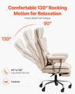 VEVOR Executive Office Chair High Back Chair Footrest & Removable Armrests Brown
