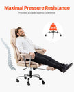 VEVOR Executive Office Chair High Back Chair Footrest & Removable Armrests Brown