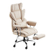 VEVOR Executive Office Chair High Back Chair Footrest & Removable Armrests Brown