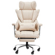 VEVOR Executive Office Chair High Back Chair Footrest & Removable Armrests Brown