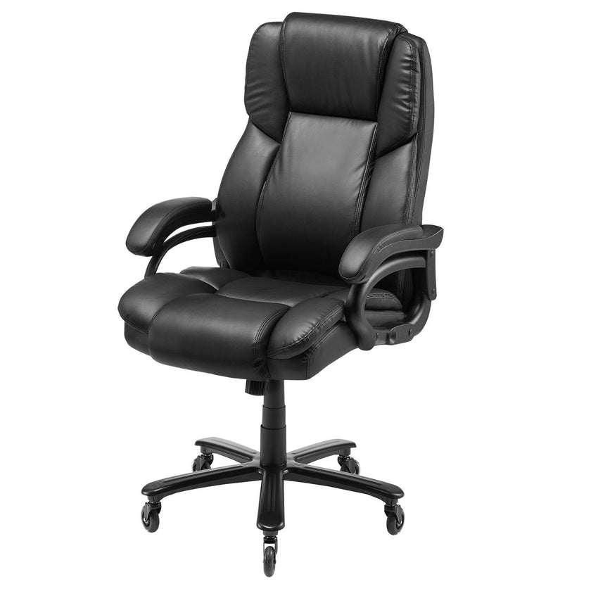 VEVOR Executive Chair High Back Office Chair Knob-Control Lumbar Support Black