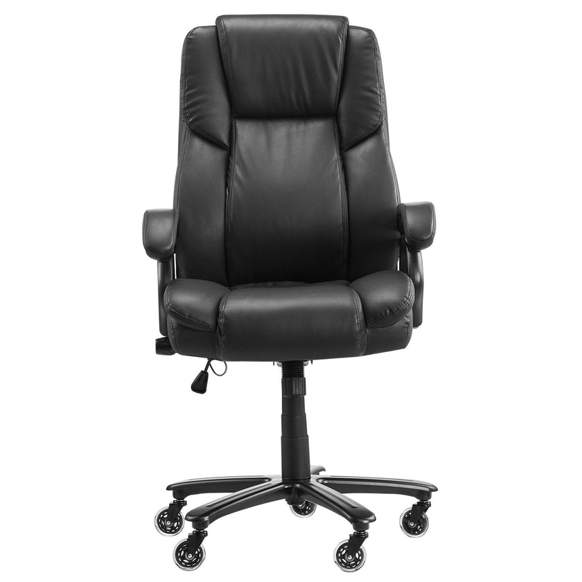 VEVOR Executive Chair High Back Office Chair Knob-Control Lumbar Support Black