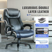 VEVOR Heavy Duty Executive Office Chair with Cutting-edge Adjustable Lumbar Support for Long Hours, Big and Tall 400lbs Office Chair, Wide Thick Padded Strong Metal Base Quiet Wheels