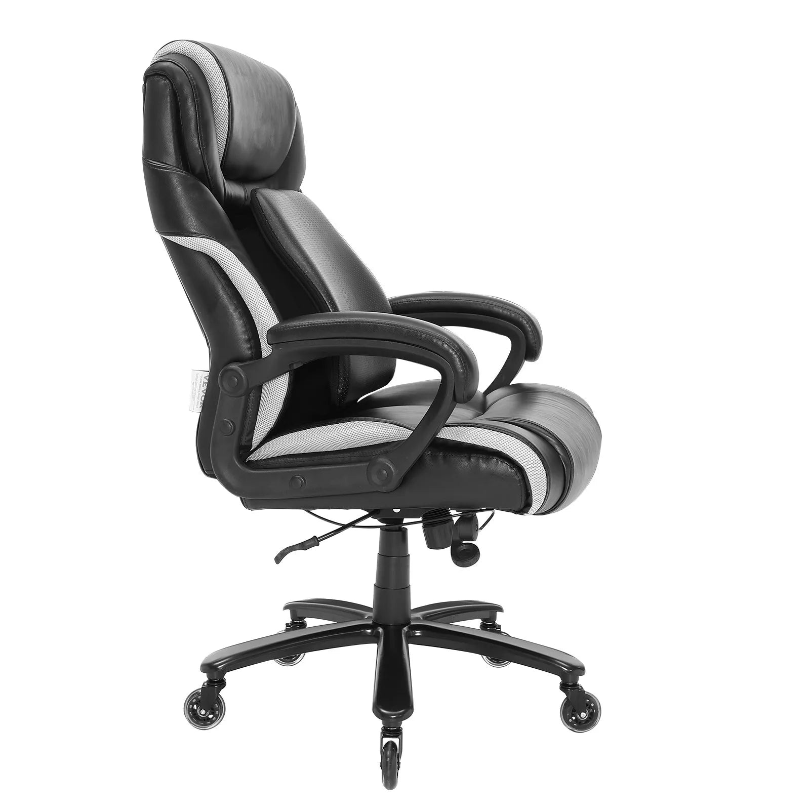 VEVOR Heavy Duty Executive Office Chair with Cutting-edge Adjustable Lumbar Support for Long Hours, Big and Tall 400lbs Office Chair, Wide Thick Padded Strong Metal Base Quiet Wheels