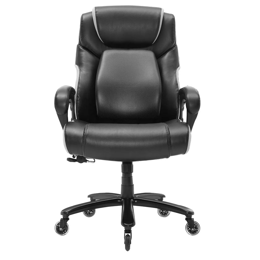 VEVOR Heavy Duty Executive Office Chair with Cutting-edge Adjustable Lumbar Support for Long Hours, Big and Tall 400lbs Office Chair, Wide Thick Padded Strong Metal Base Quiet Wheels