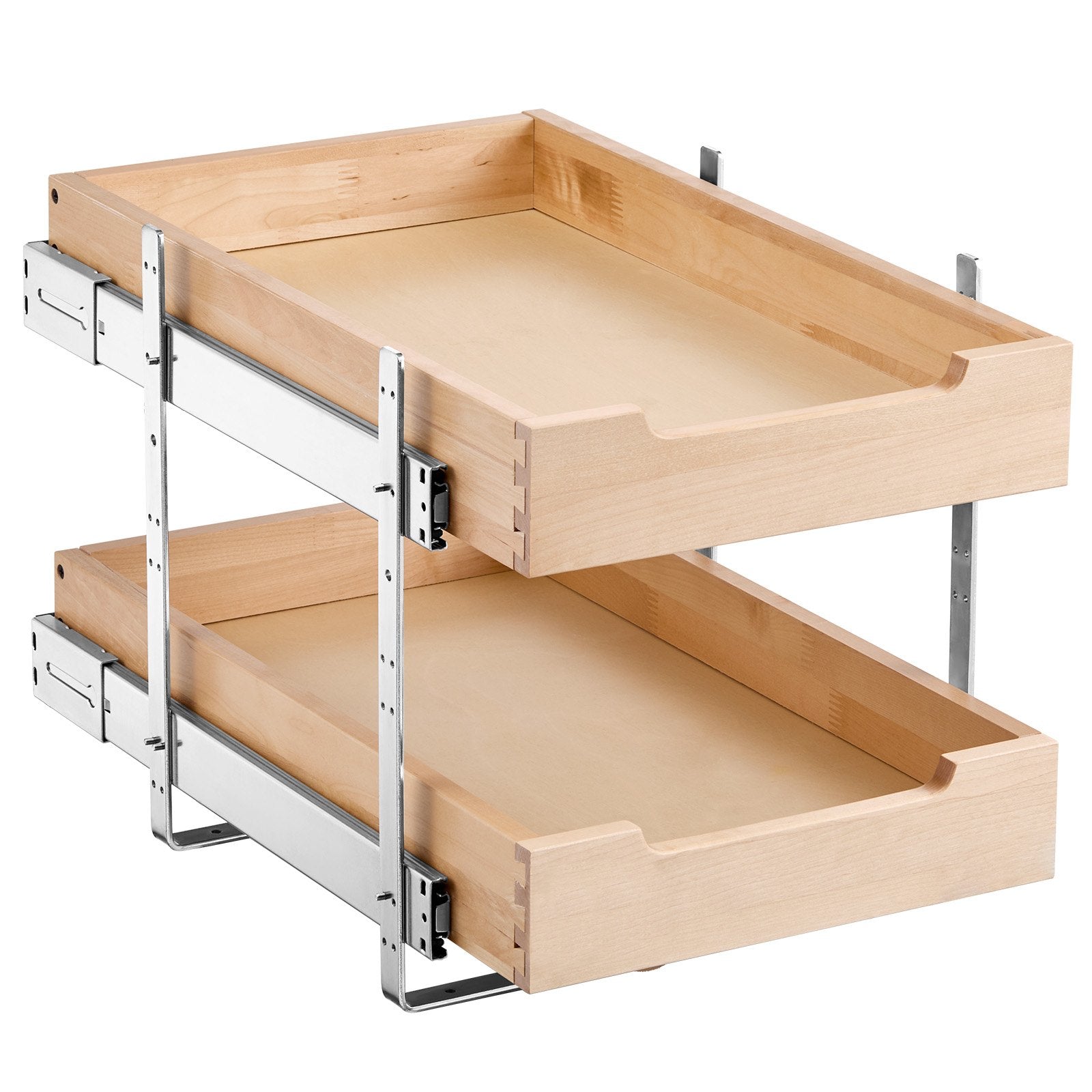 VEVOR 2Tier Pull Out Cabinet Organizer Soft Close Slideout Wood Drawer 14