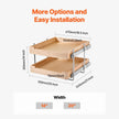 VEVOR 2Tier Pull Out Cabinet Organizer Soft Close Slideout Wood Drawer 17