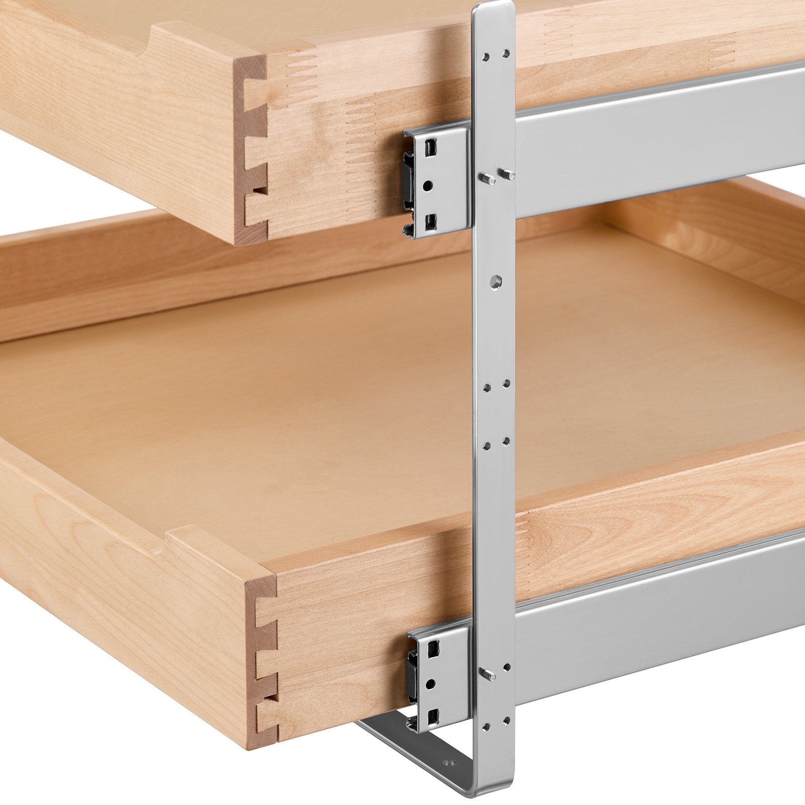VEVOR 2Tier Pull Out Cabinet Organizer Soft Close Slideout Wood Drawer 17