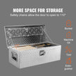 VEVOR Heavy Duty Aluminum Truck Bed Tool Box, Diamond Plate Tool Box with Side Handle and Lock Keys, Storage Tool Box Chest Box Organizer for Pickup, Truck Bed, RV, Trailer, 30