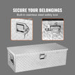 VEVOR Heavy Duty Aluminum Truck Bed Tool Box, Diamond Plate Tool Box with Side Handle and Lock Keys, Storage Tool Box Chest Box Organizer for Pickup, Truck Bed, RV, Trailer, 30