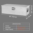VEVOR Heavy Duty Aluminum Truck Bed Tool Box, Diamond Plate Tool Box with Side Handle and Lock Keys, Storage Tool Box Chest Box Organizer for Pickup, Truck Bed, RV, Trailer, 30