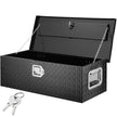VEVOR Heavy Duty Aluminum Truck Bed Tool Box, Diamond Plate Tool Box with Side Handle and Lock Keys, Storage Tool Box Chest Box Organizer for Pickup, Truck Bed, RV, Trailer, 30