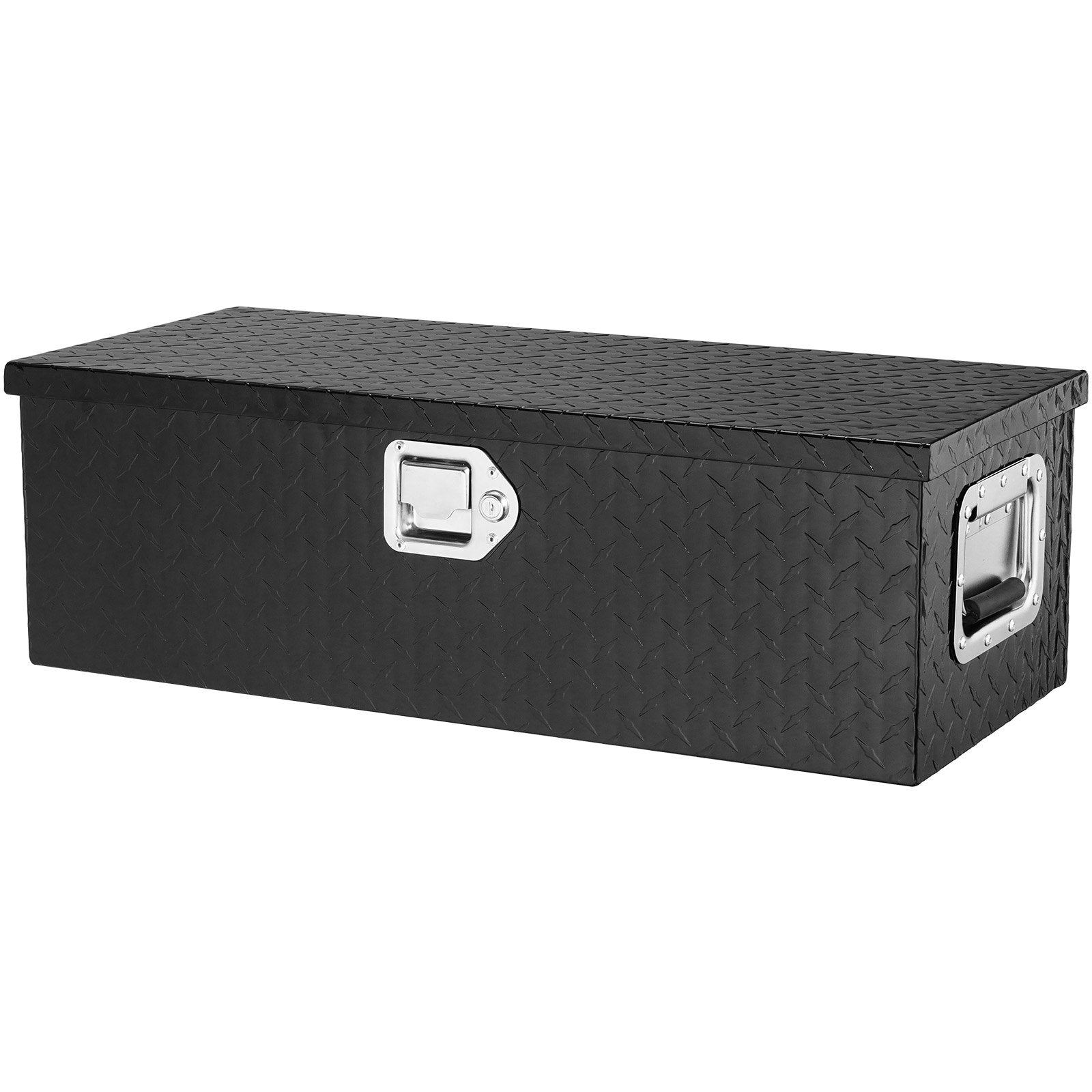 VEVOR Heavy Duty Aluminum Truck Bed Tool Box, Diamond Plate Tool Box with Side Handle and Lock Keys, Storage Tool Box Chest Box Organizer for Pickup, Truck Bed, RV, Trailer, 30