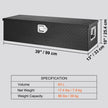 VEVOR Heavy Duty Aluminum Truck Bed Tool Box, Diamond Plate Tool Box with Side Handle and Lock Keys, Storage Tool Box Chest Box Organizer for Pickup, Truck Bed, RV, Trailer, 39