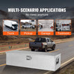 VEVOR Heavy Duty Aluminum Truck Bed Tool Box, Diamond Plate Tool Box with Side Handle and Lock Keys, Storage Tool Box Chest Box Organizer for Pickup, Truck Bed, RV, Trailer, 39