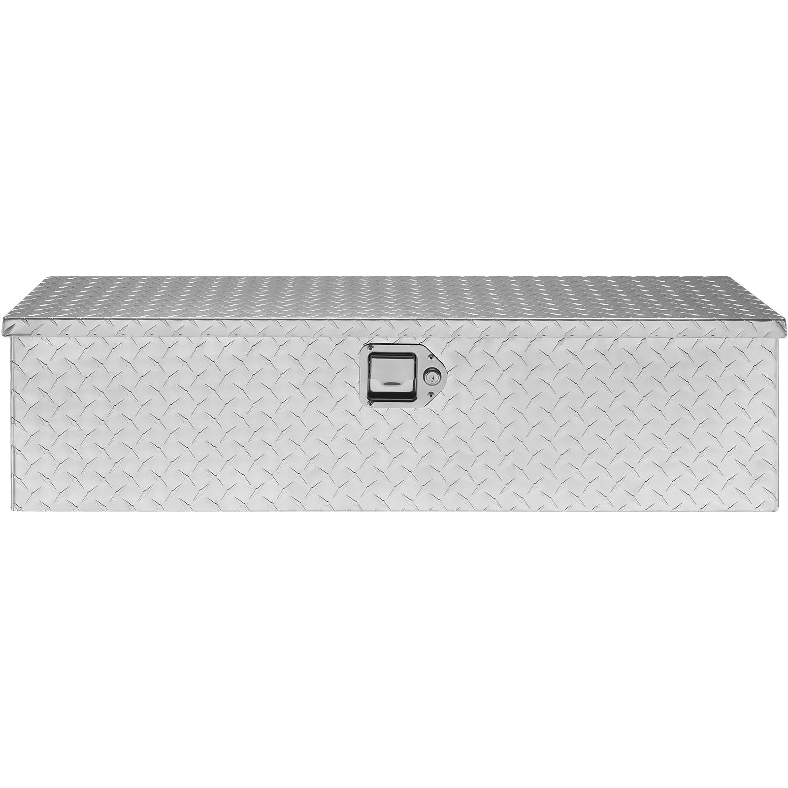 VEVOR Heavy Duty Aluminum Truck Bed Tool Box, Diamond Plate Tool Box with Side Handle and Lock Keys, Storage Tool Box Chest Box Organizer for Pickup, Truck Bed, RV, Trailer, 39