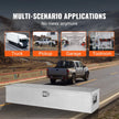 VEVOR Heavy Duty Aluminum Truck Bed Tool Box, Diamond Plate Tool Box with Side Handle and Lock Keys, Storage Tool Box Chest Box Organizer for Pickup, Truck Bed, RV, Trailer, 48