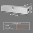 VEVOR Heavy Duty Aluminum Truck Bed Tool Box, Diamond Plate Tool Box with Side Handle and Lock Keys, Storage Tool Box Chest Box Organizer for Pickup, Truck Bed, RV, Trailer, 48