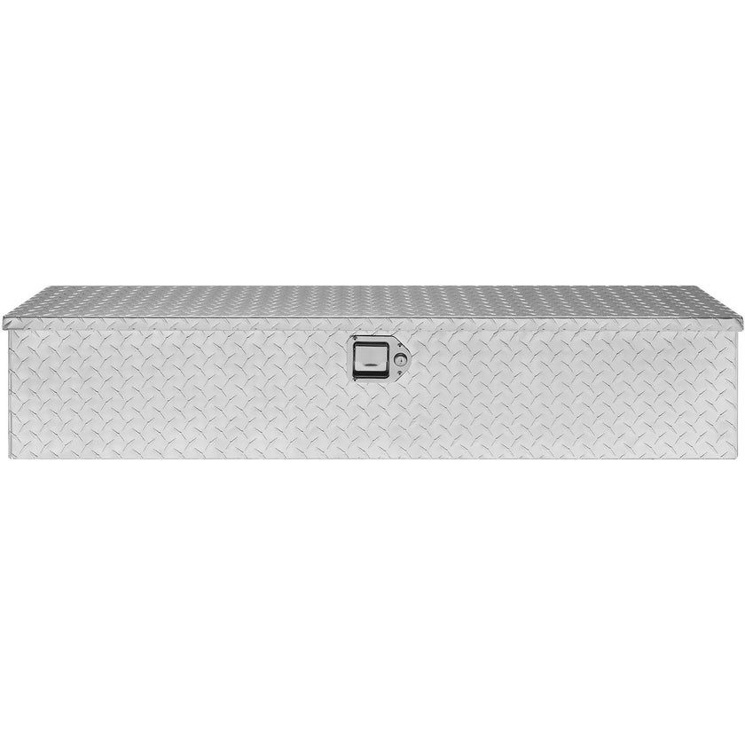 VEVOR Heavy Duty Aluminum Truck Bed Tool Box, Diamond Plate Tool Box with Side Handle and Lock Keys, Storage Tool Box Chest Box Organizer for Pickup, Truck Bed, RV, Trailer, 48