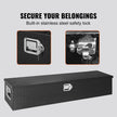 VEVOR Heavy Duty Aluminum Truck Bed Tool Box, Diamond Plate Tool Box with Side Handle and Lock Keys, Storage Tool Box Chest Box Organizer for Pickup, Truck Bed, RV, Trailer, 48